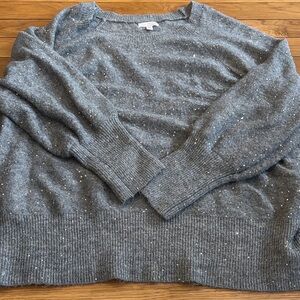 LC Lauren Conrad Glittering Gray Sweater